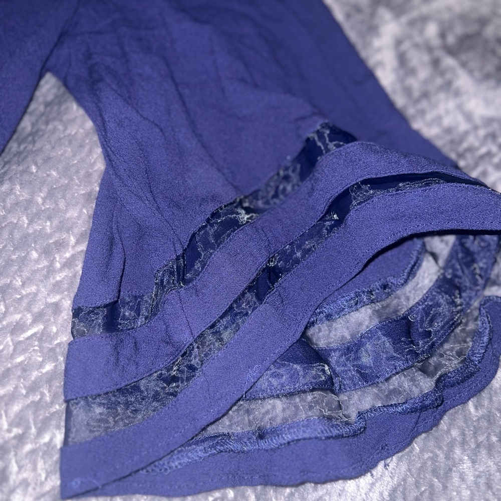 Umgee Blue Dress with Bell 1/2 Sleeves - Picture 2 of 3